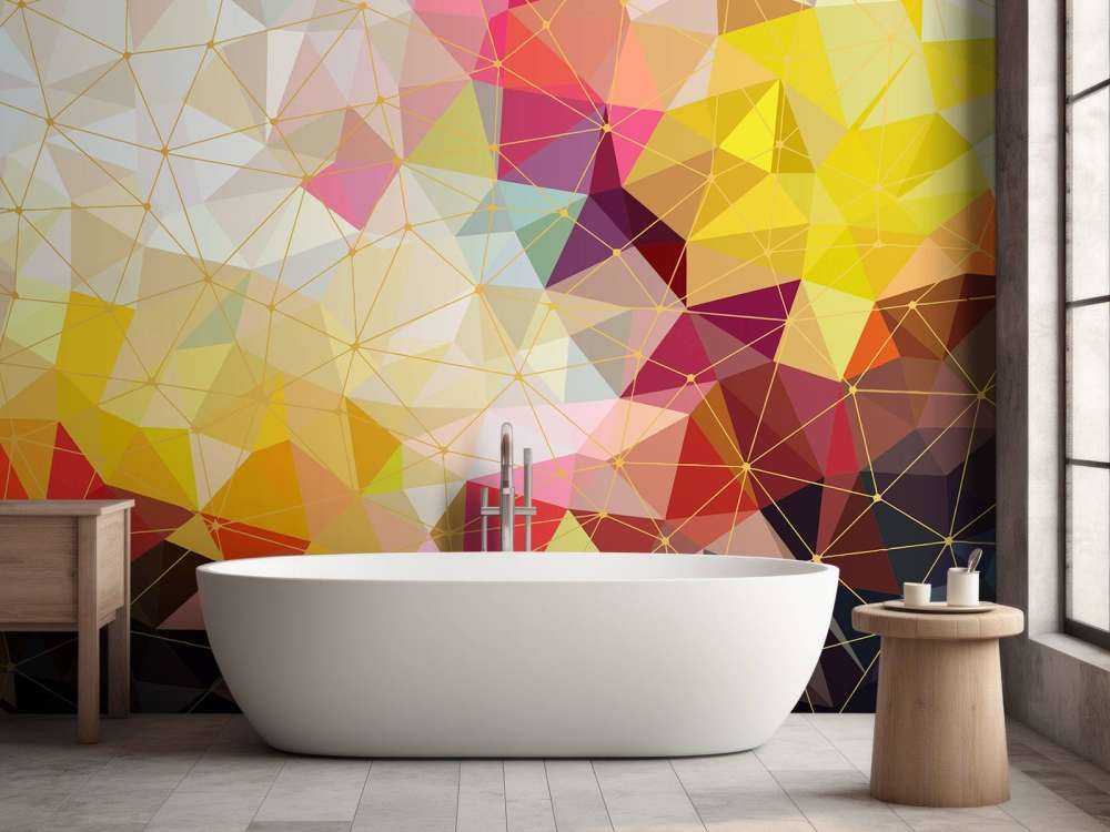 Print of colourful triangles