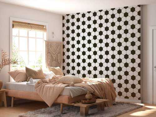 Black and white geometric polygons