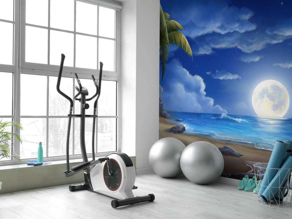 Beautiful beach at night