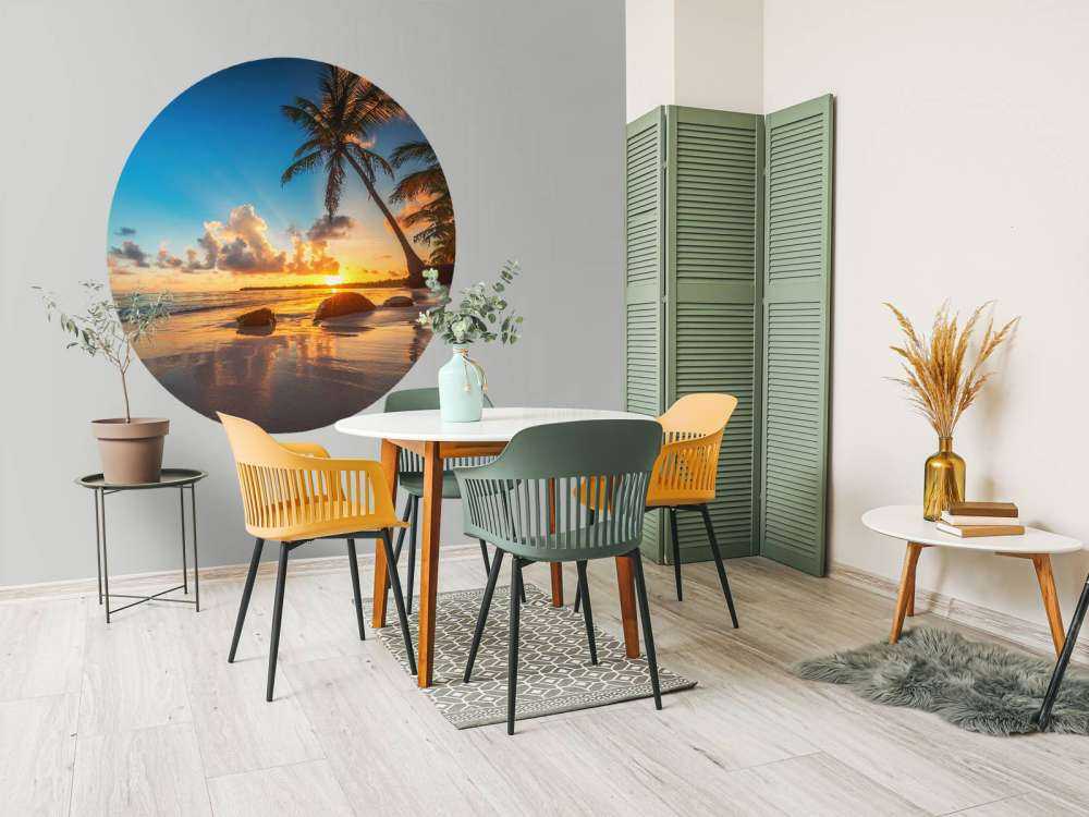 Palm trees at sunset