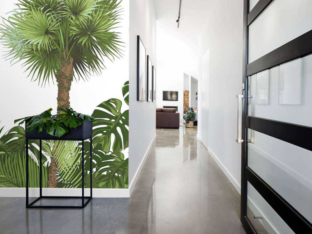 Green tropical plants