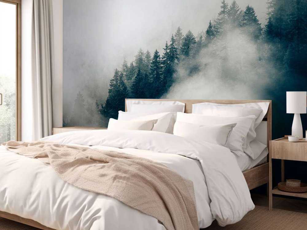 Foggy alpine morning