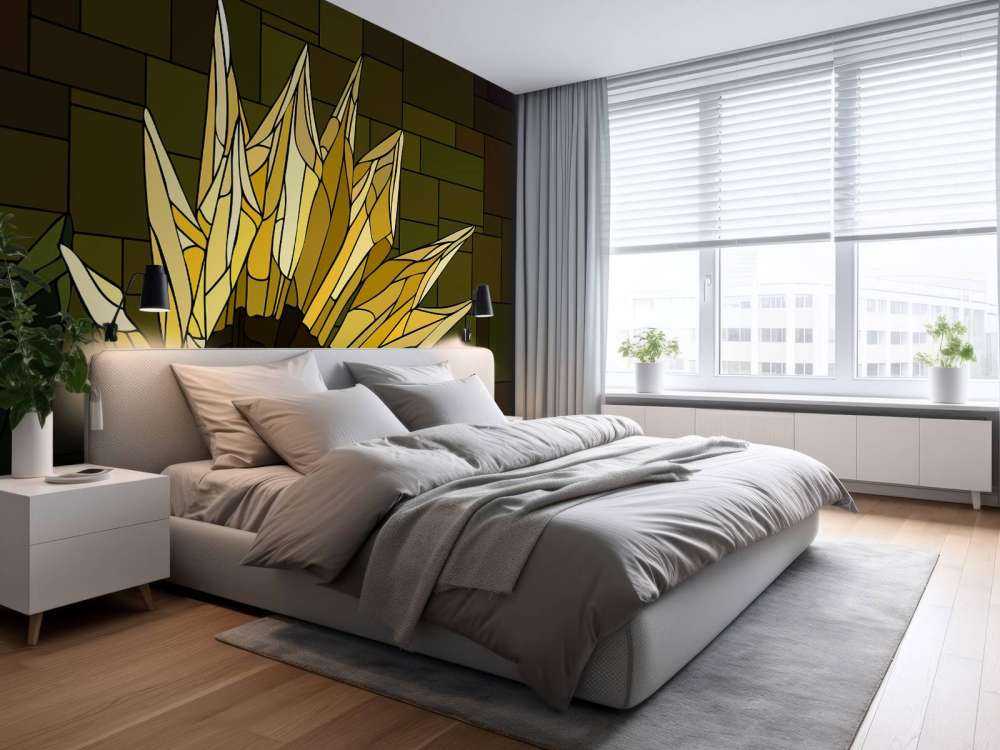 Yellow gazania in bloom