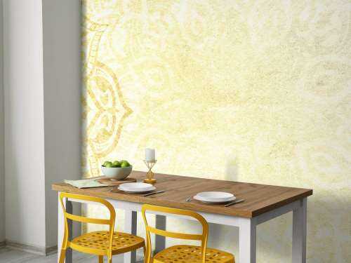 Yellow and grey mandalas