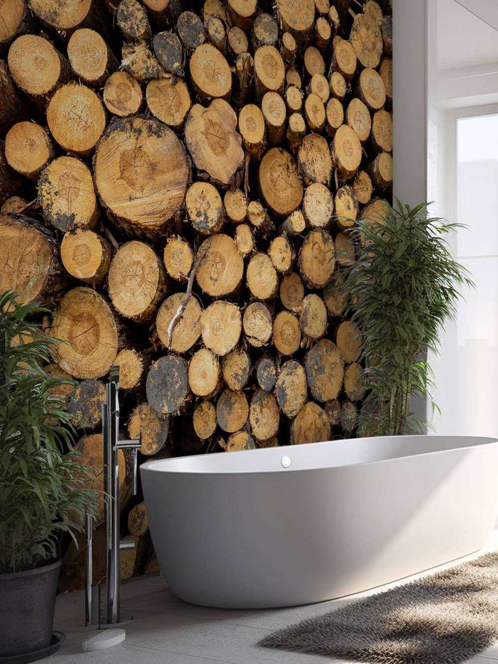 Stacked wood
