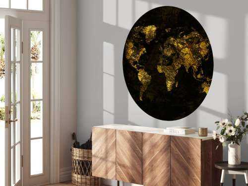 World map gold