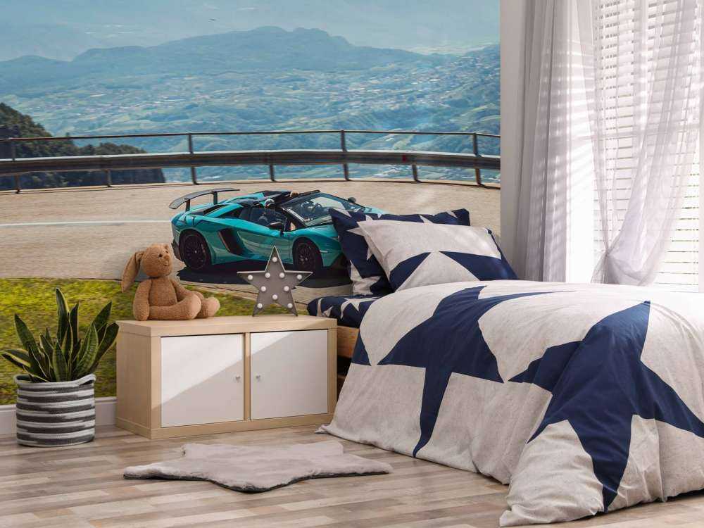 Alpine ride with luxury sports car