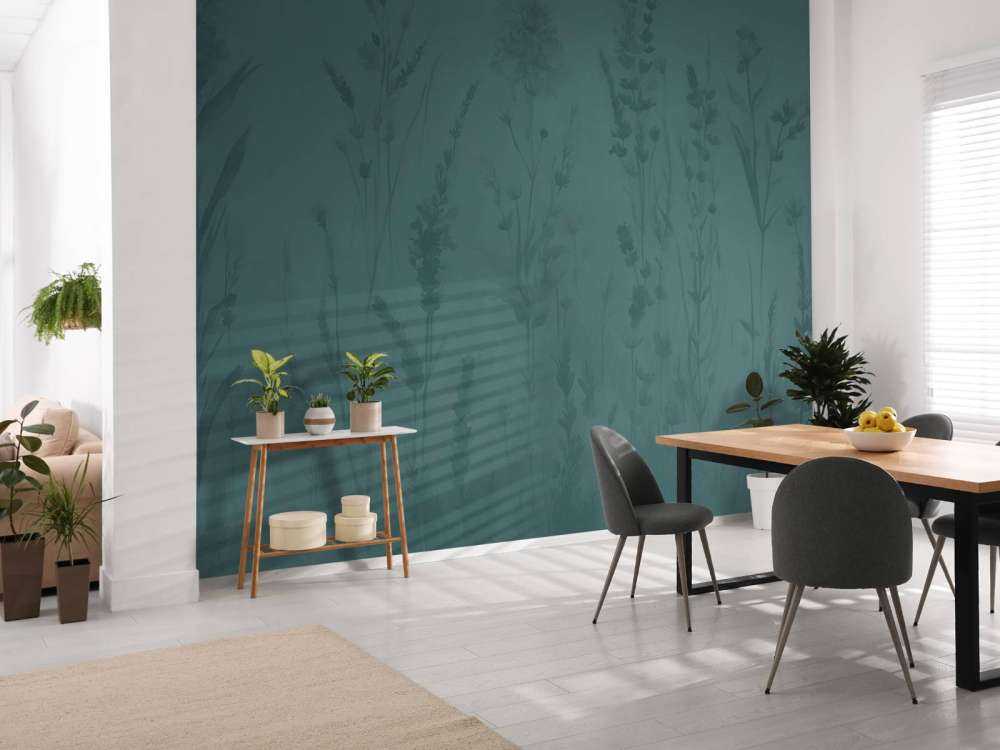 Lavender Glade Seamless Deep Teal