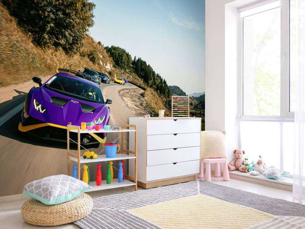 Supercar convoy through the mountains