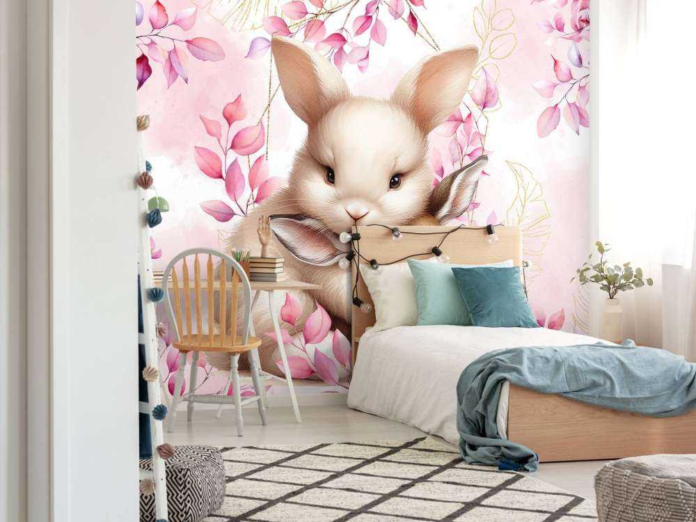 Loving rabbit and little deer