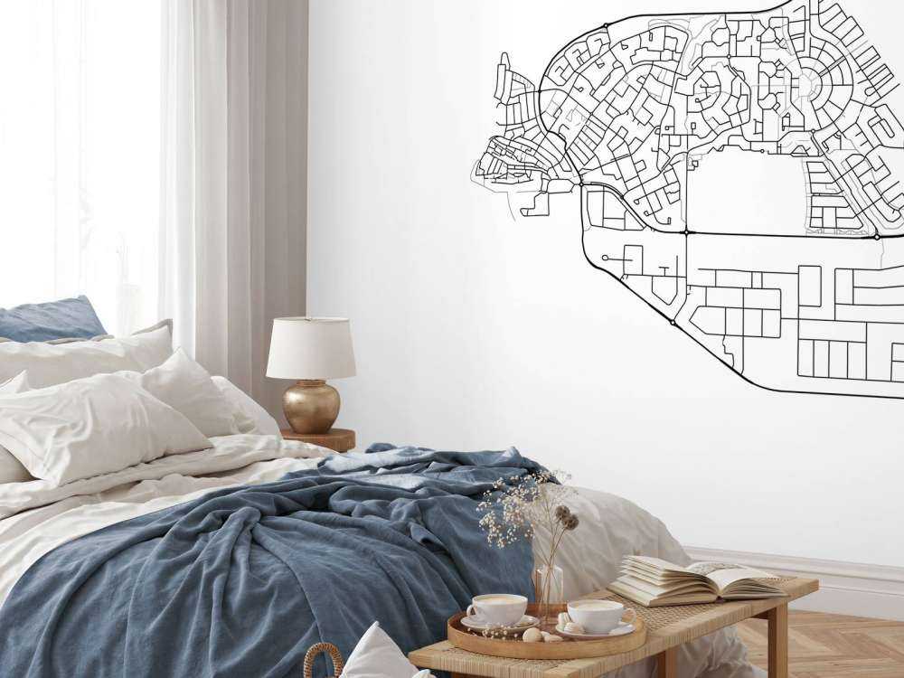 Plattegrond van Urk, wit 