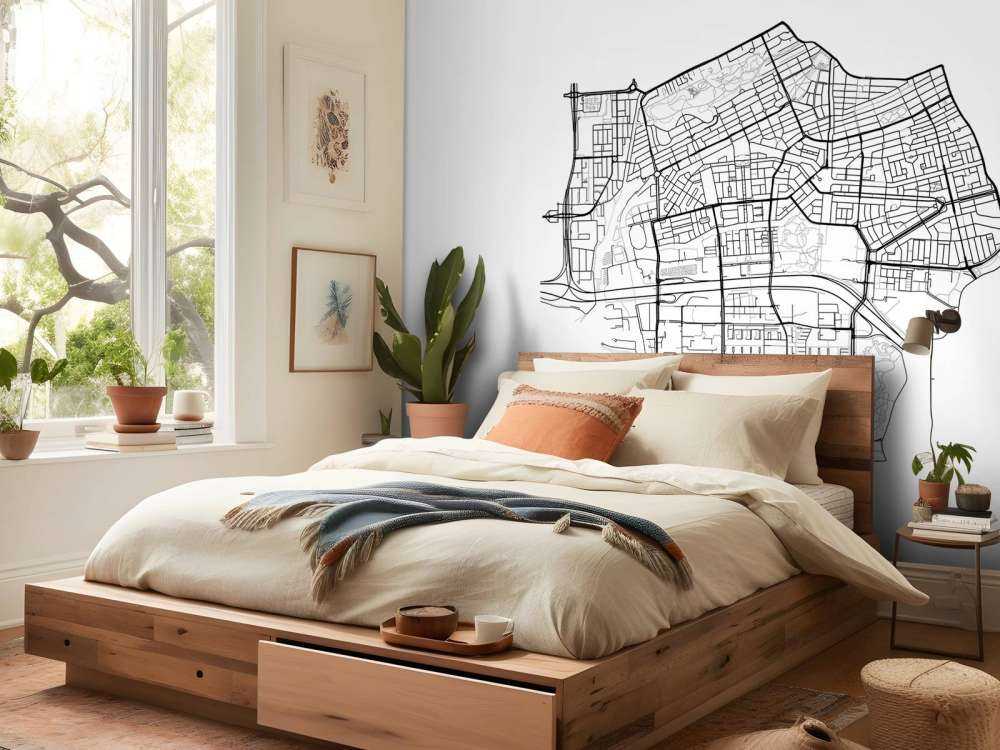 Plattegrond Amsterdam zuid, wit