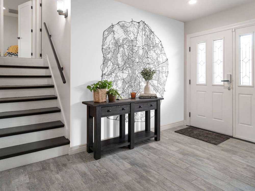 Plattegrond van Rome, wit