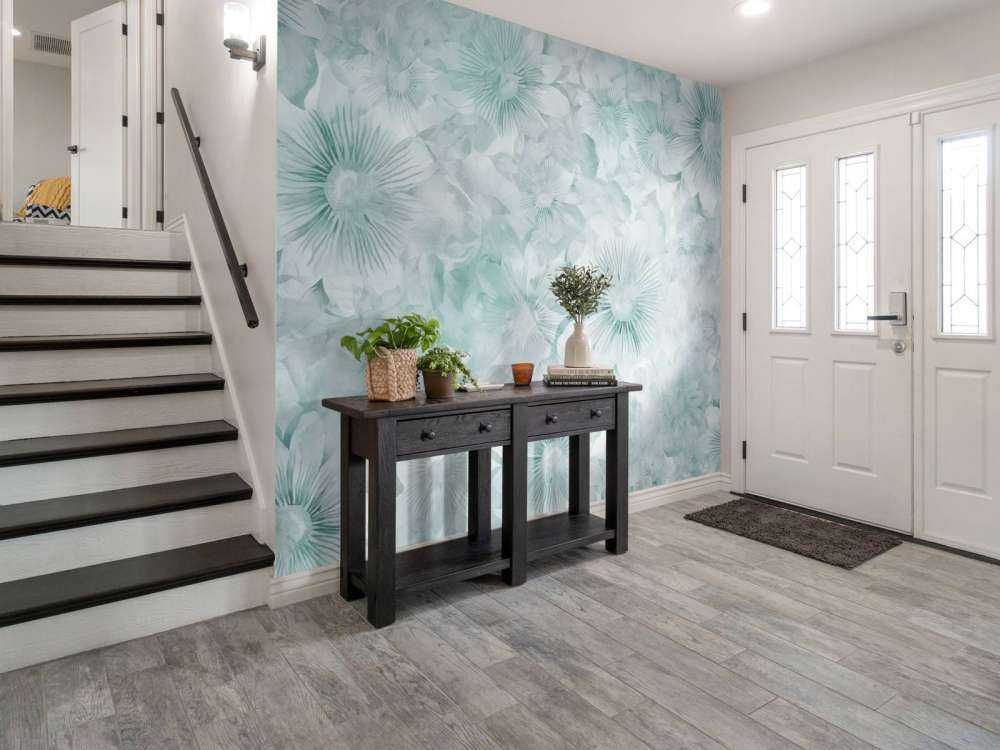 Botanical Watercolor Elegance Icy Mint