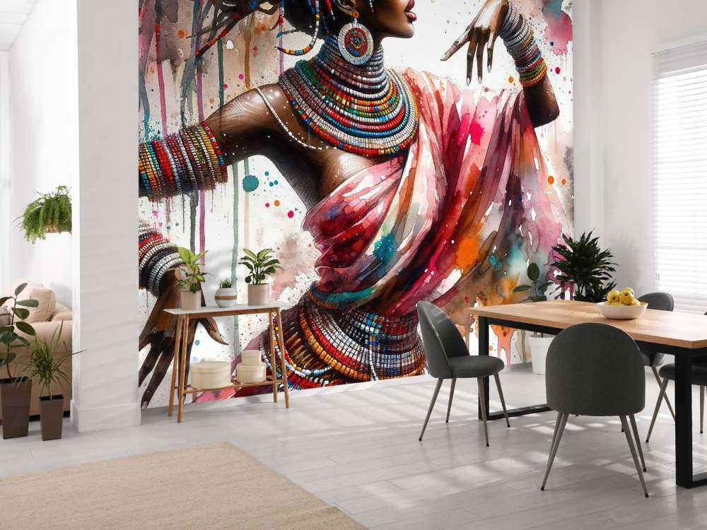 Watercolour African Dancer