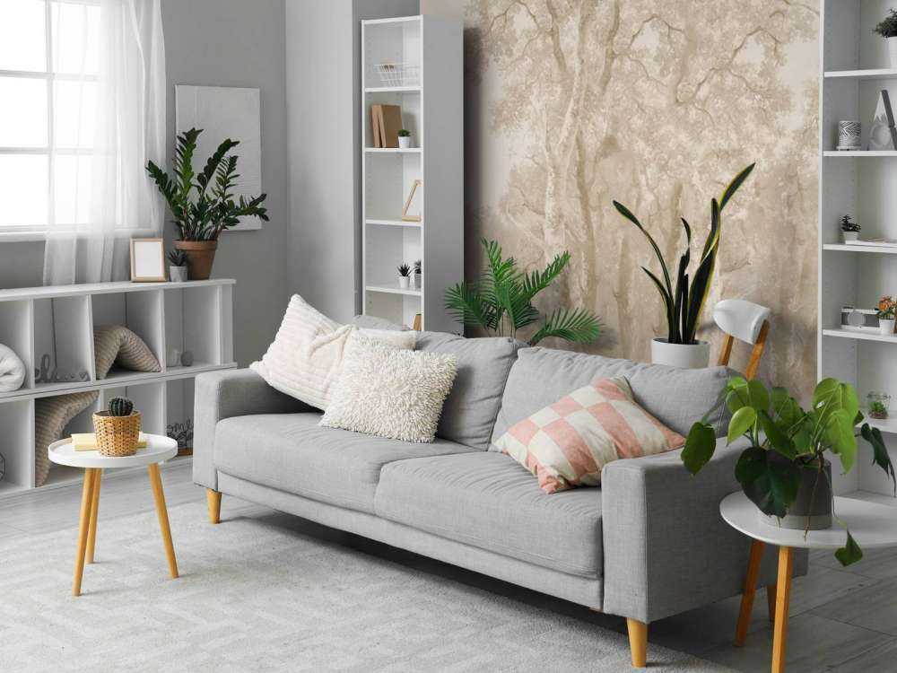 Forest Landscape Beige Panorama