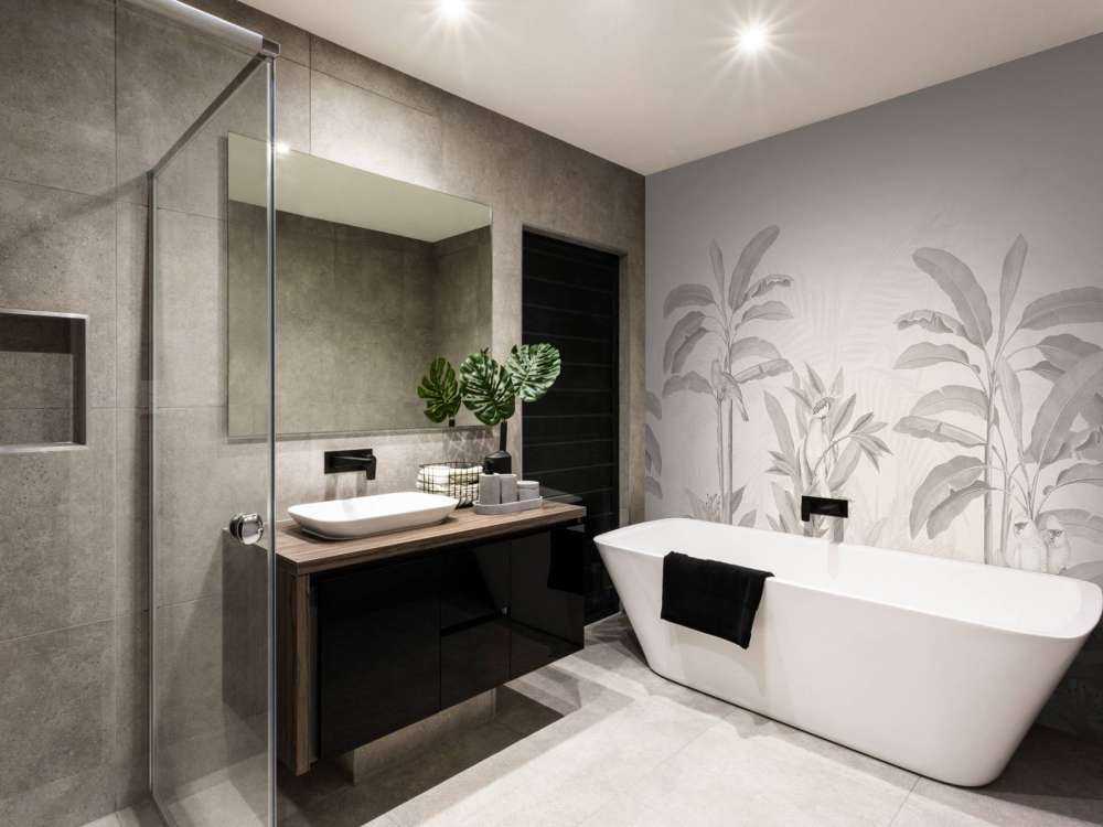 Vintage Jungle Landscape - sepia