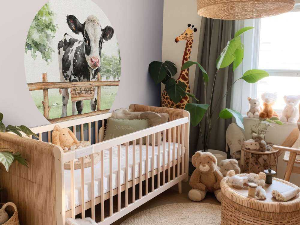 Young cow in a meadow