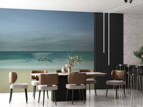 Calm sea with seagulls