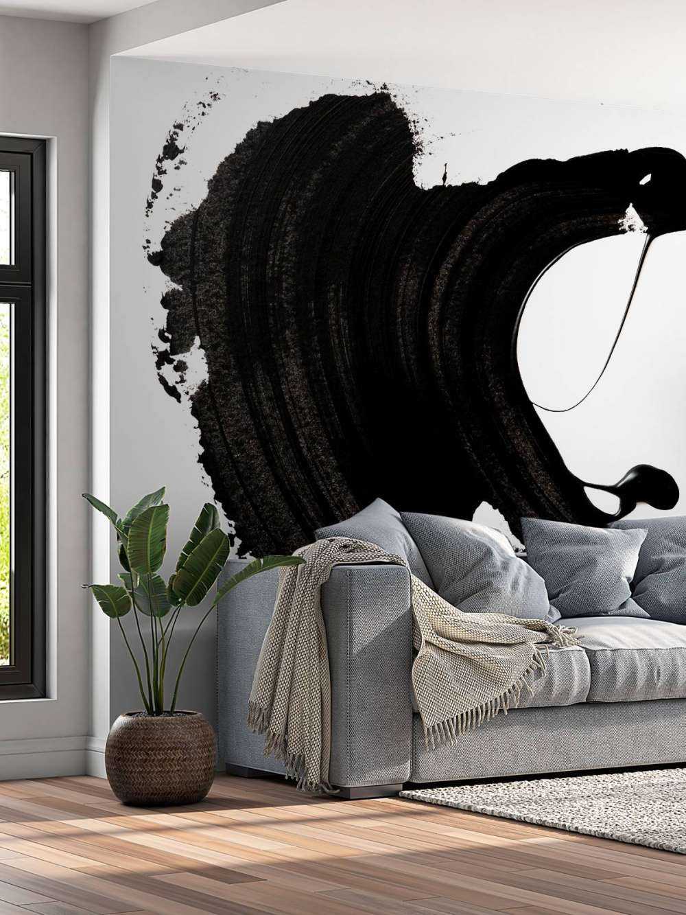 Black abstract Stroke