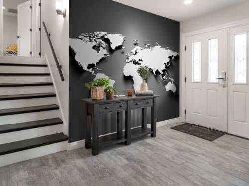 3D World map black
