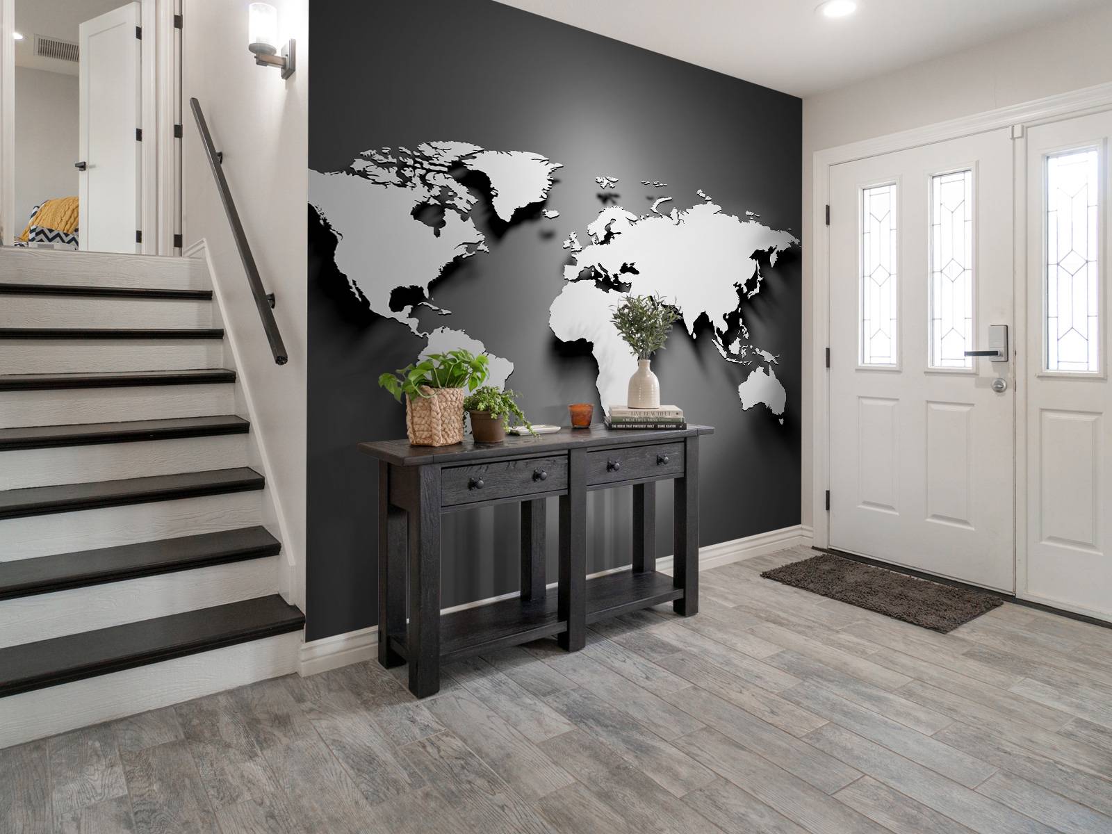 3D World map black