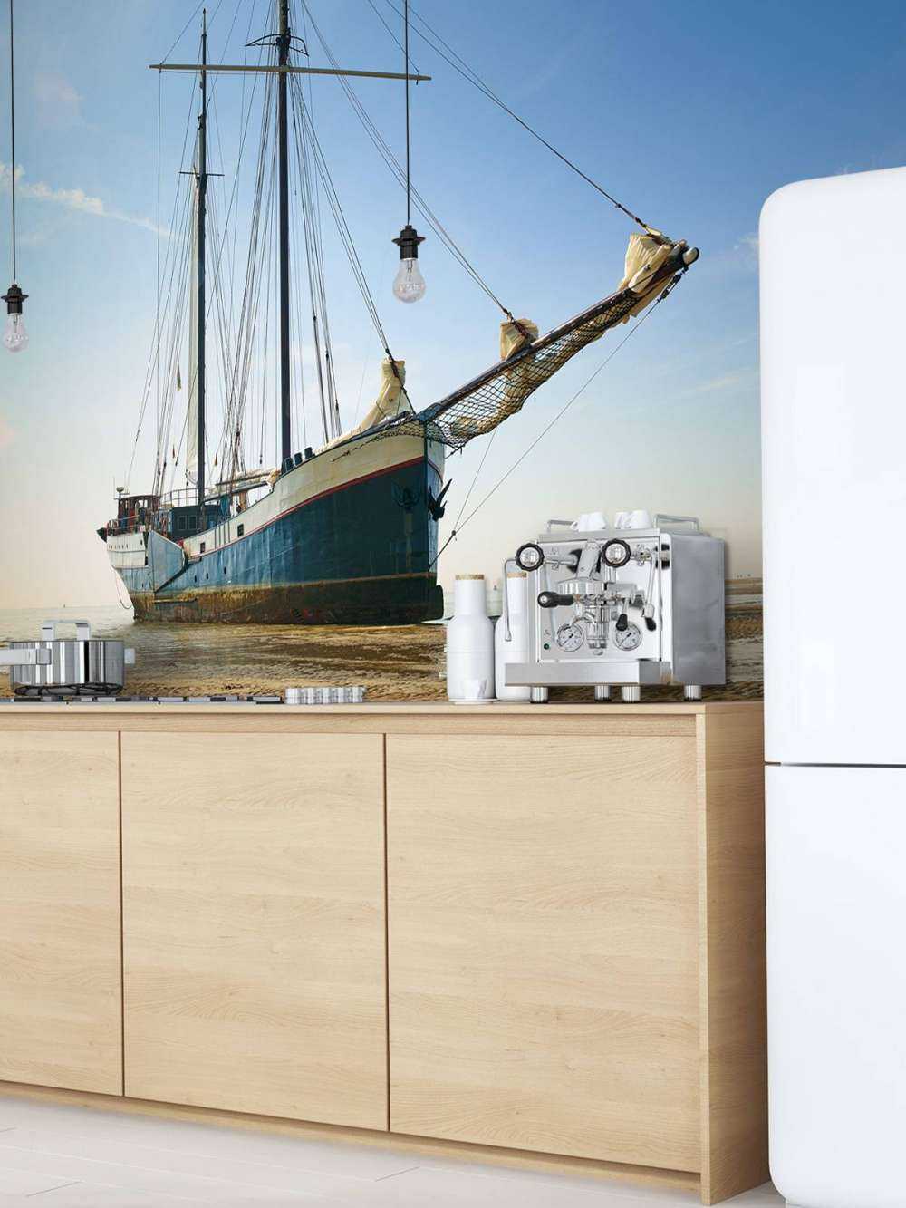 Ship on the mudflats