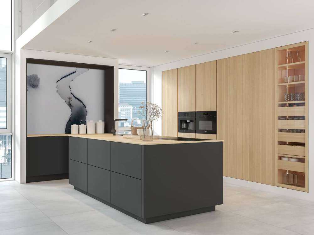 Minimalistisch landschap met sneeuw