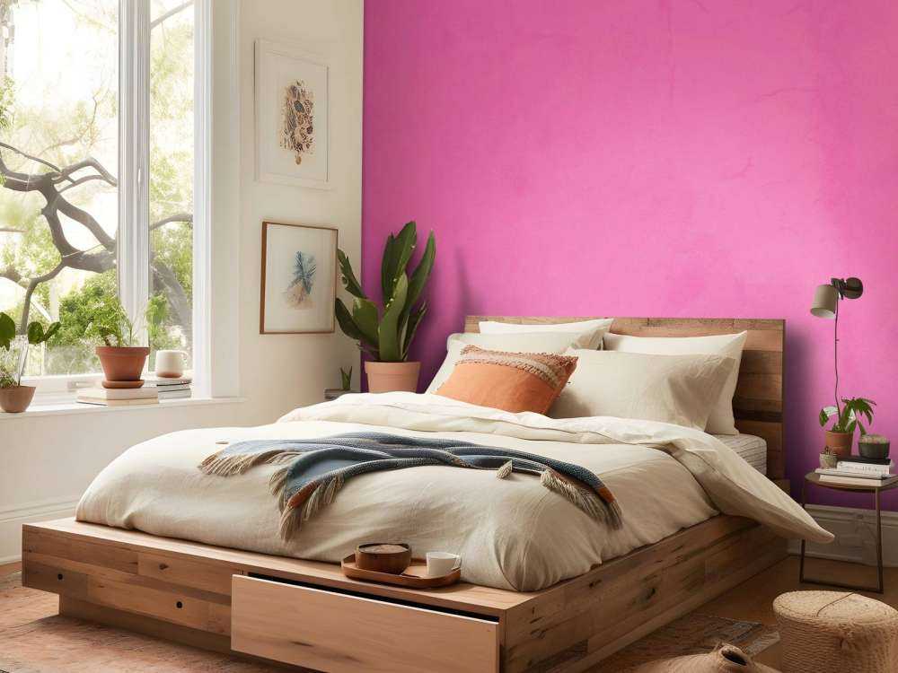 Fuchsia pink concrete