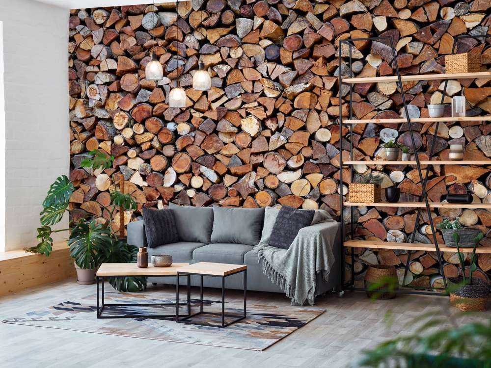 Stacked wood