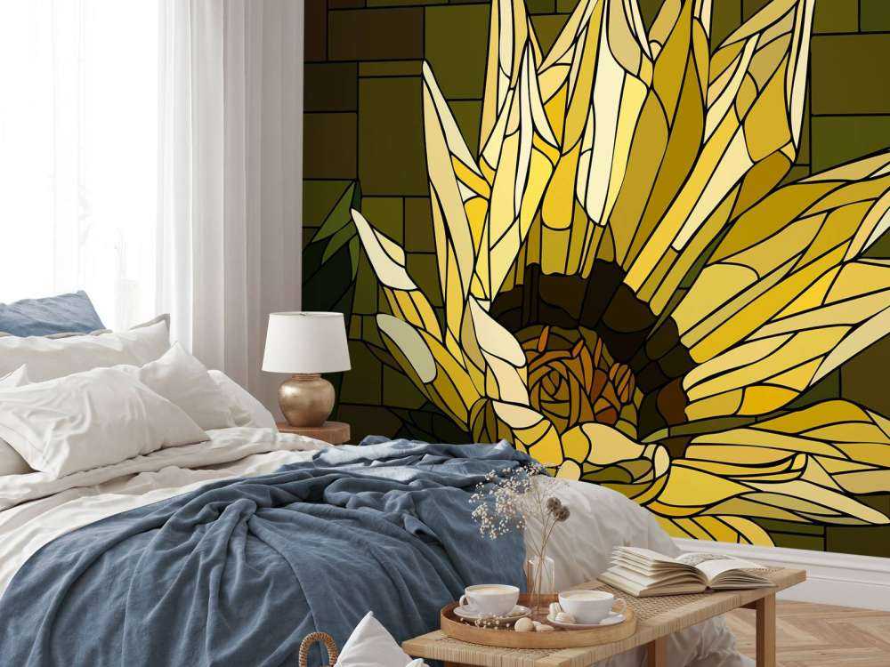 Yellow gazania in bloom