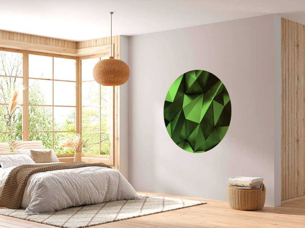 Groen veelhoekig geometrisch oppervlak