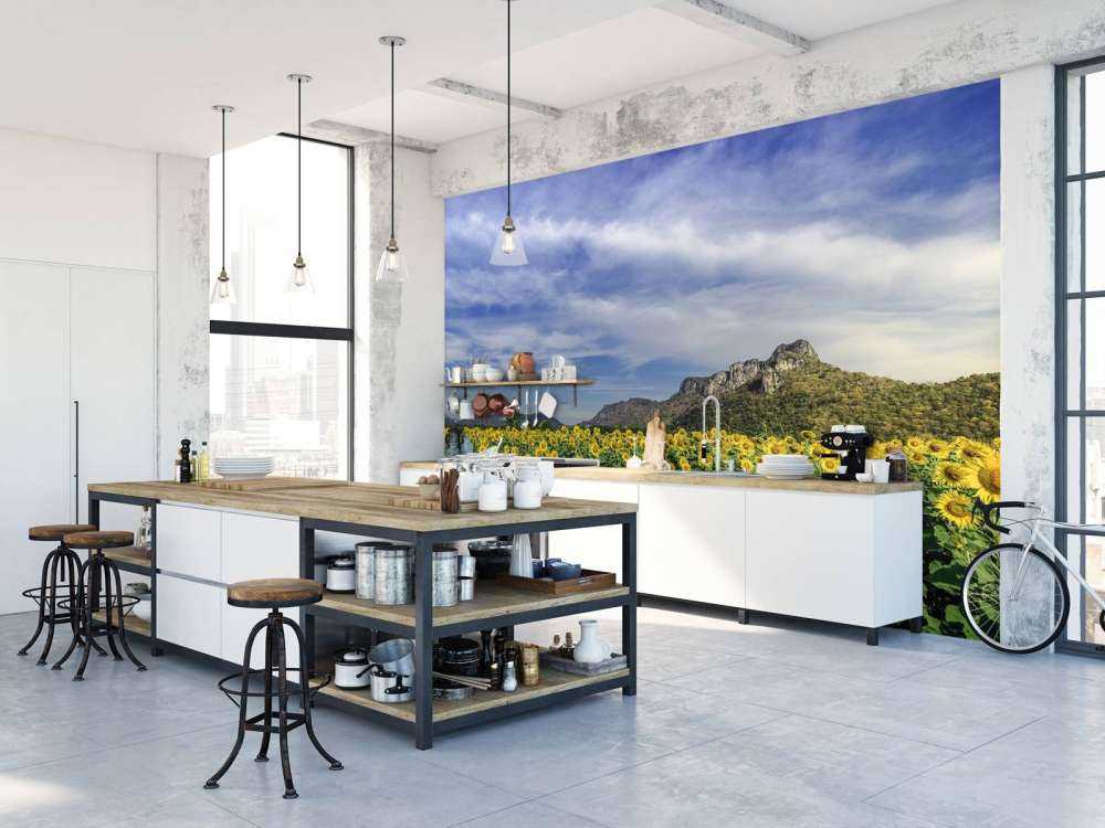 Yellow blooming field