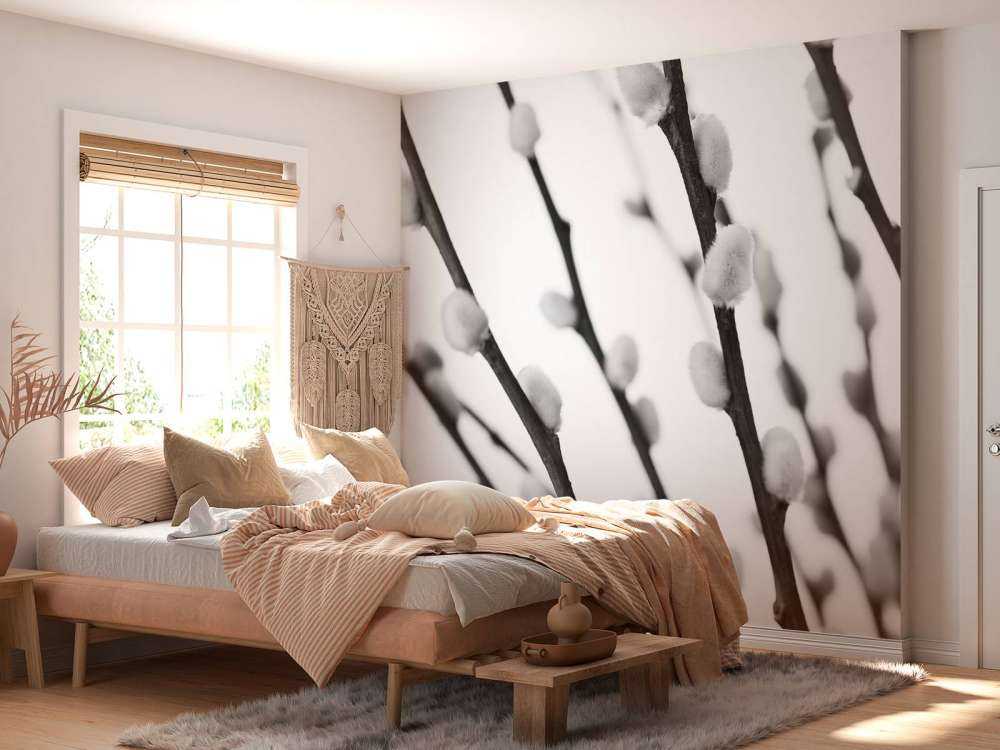 Forest willow in black and white