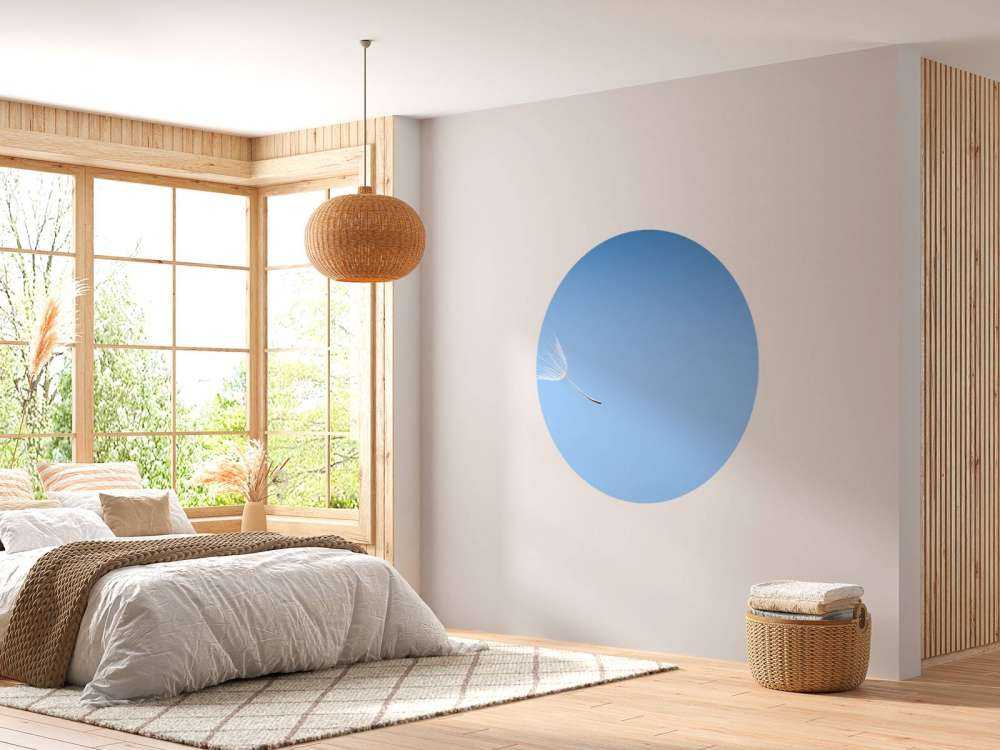 Flying dandelion fluff