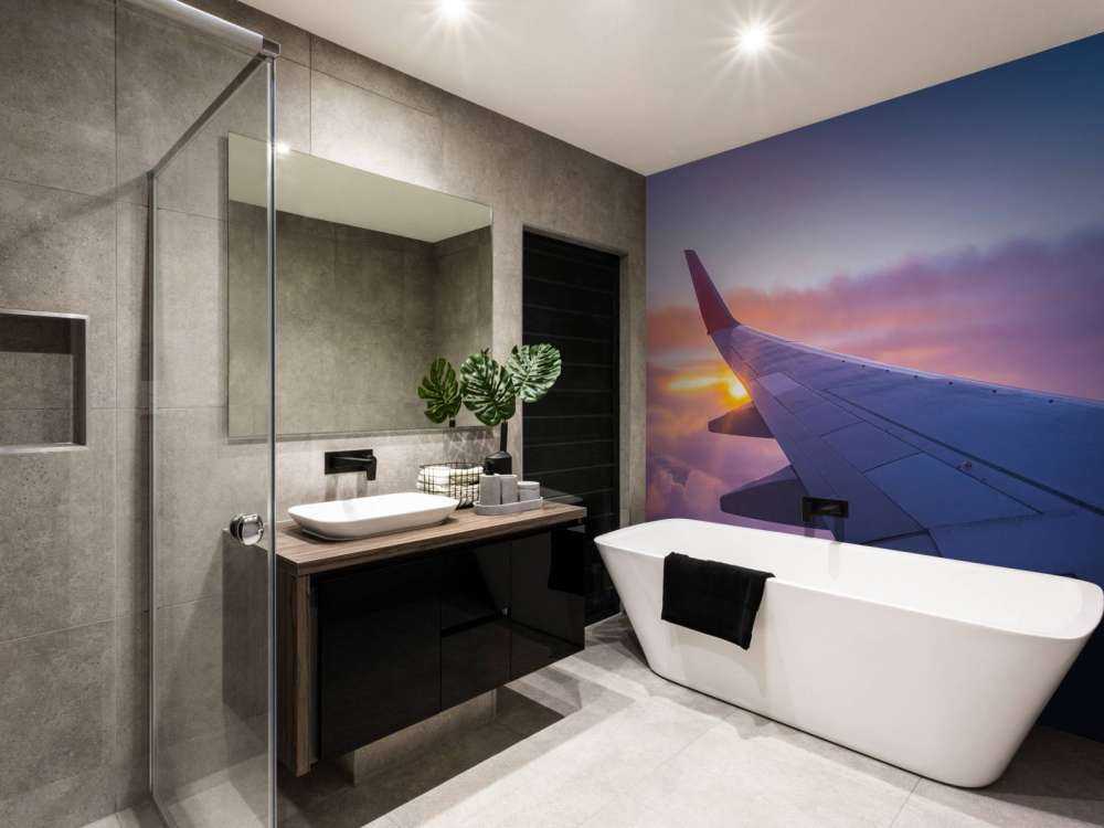 Aircraft wing in the clouds