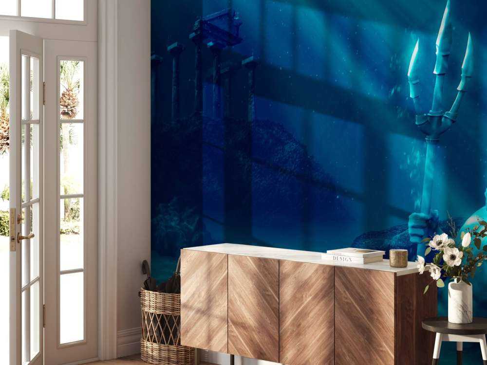 Atlantis with statue