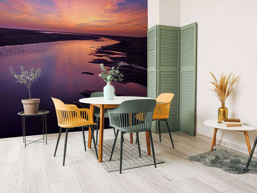 Sunset with purple air