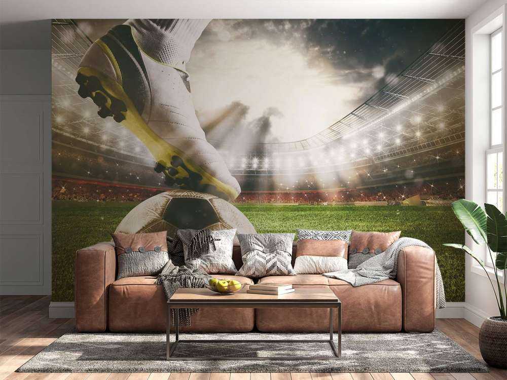 Football player in stadium
