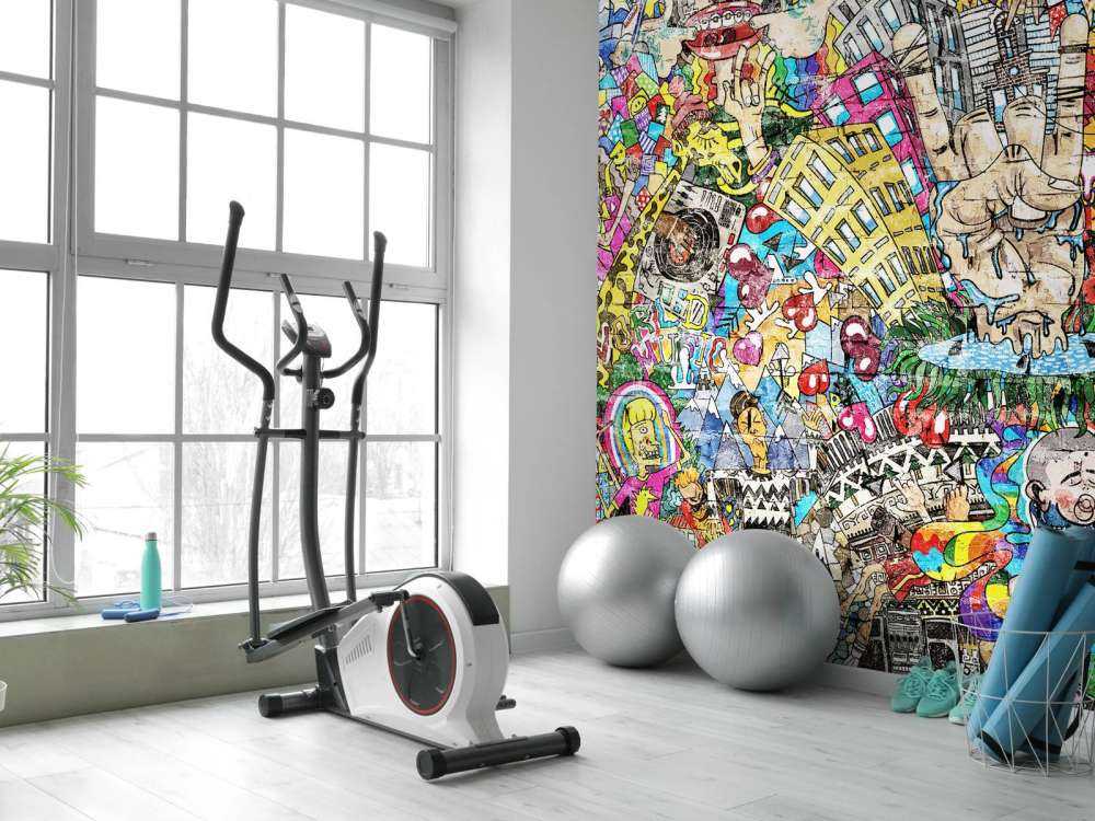 Graffiti hustle and bustle