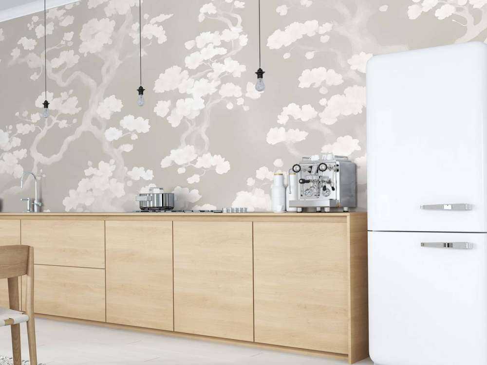 Wonderful blooming forest - taupe