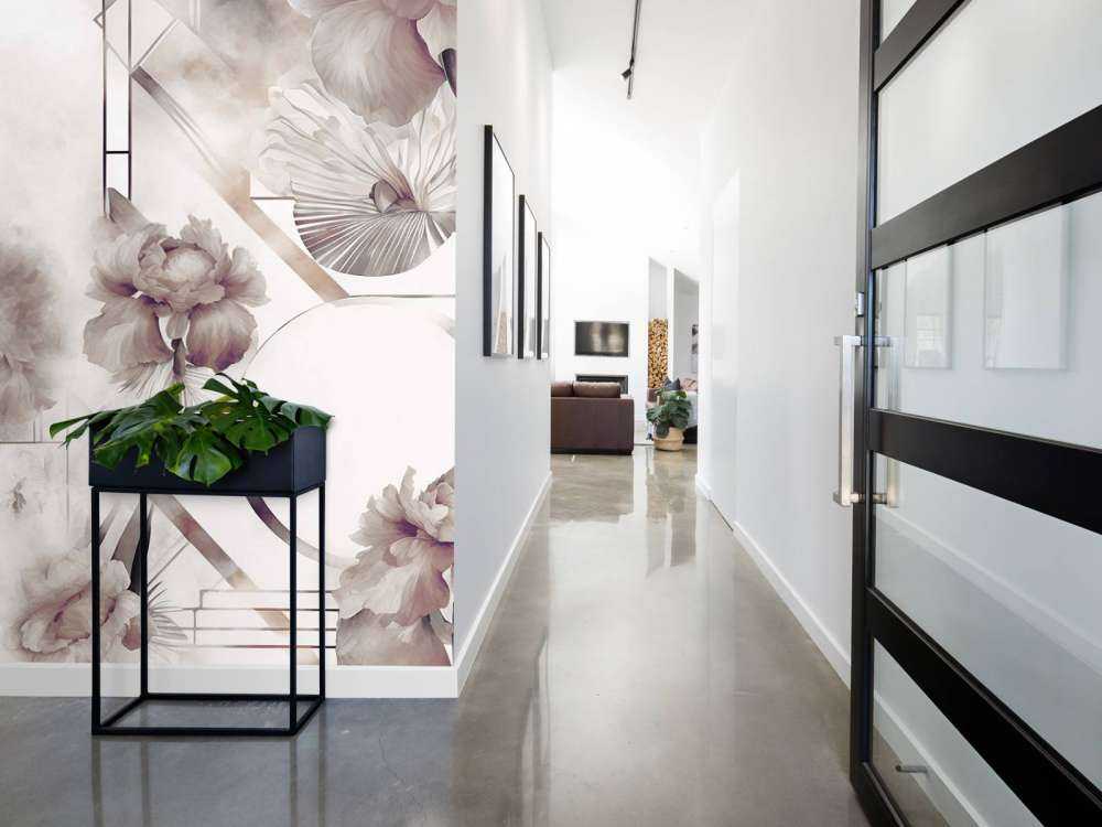 Watercolor Geometry Brown