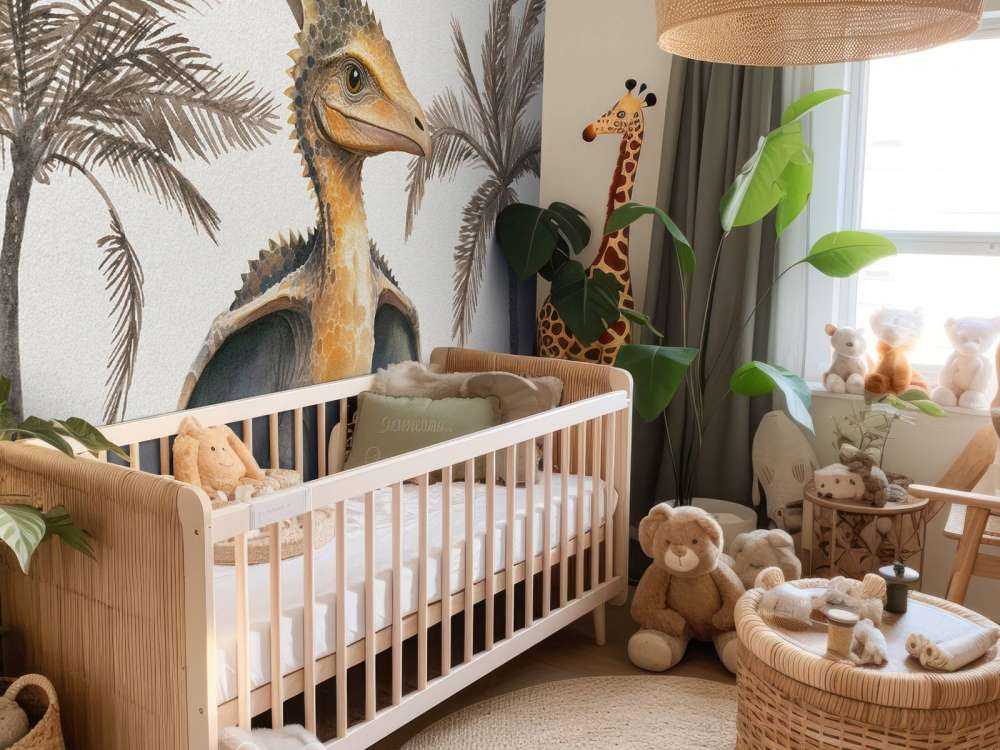 Baby pteranodon in the taupe jungle