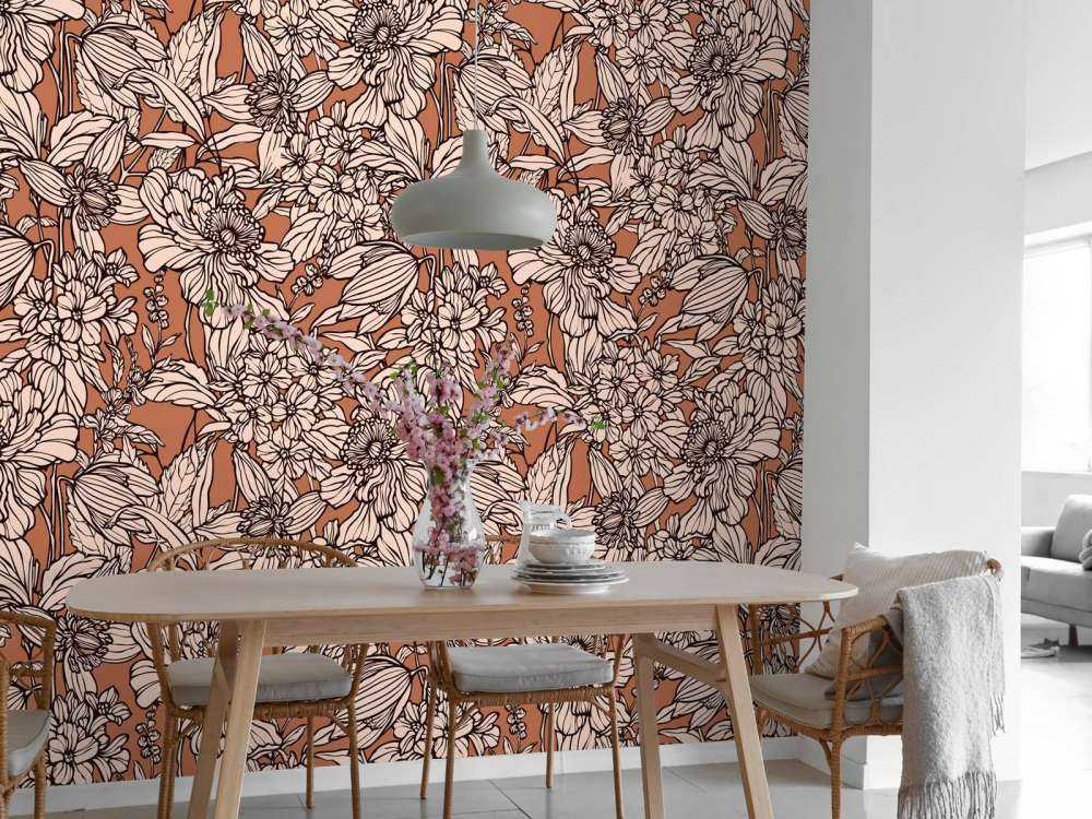 Terracotta Botanical Lines