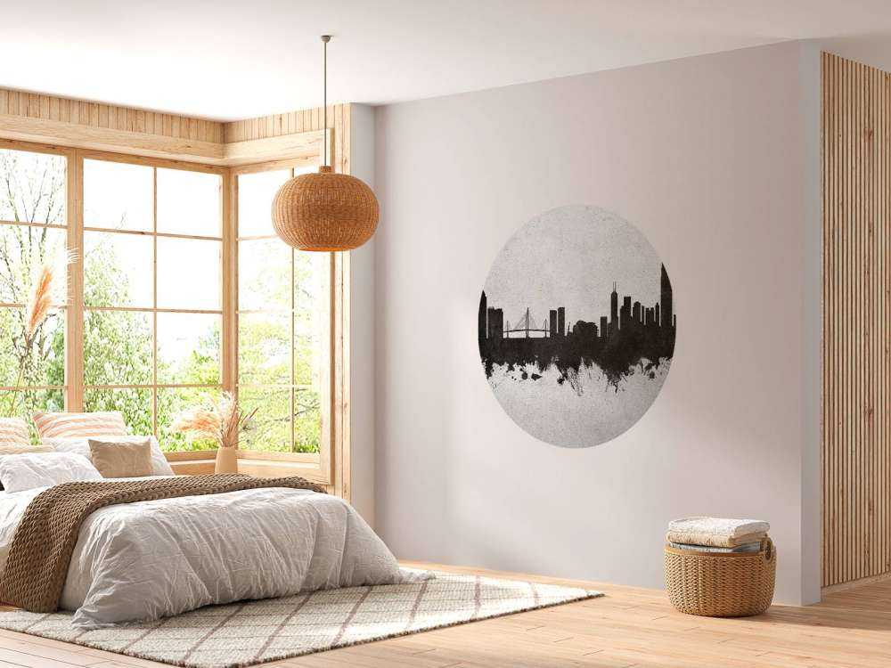 Watercolor skyline, Hong Kong