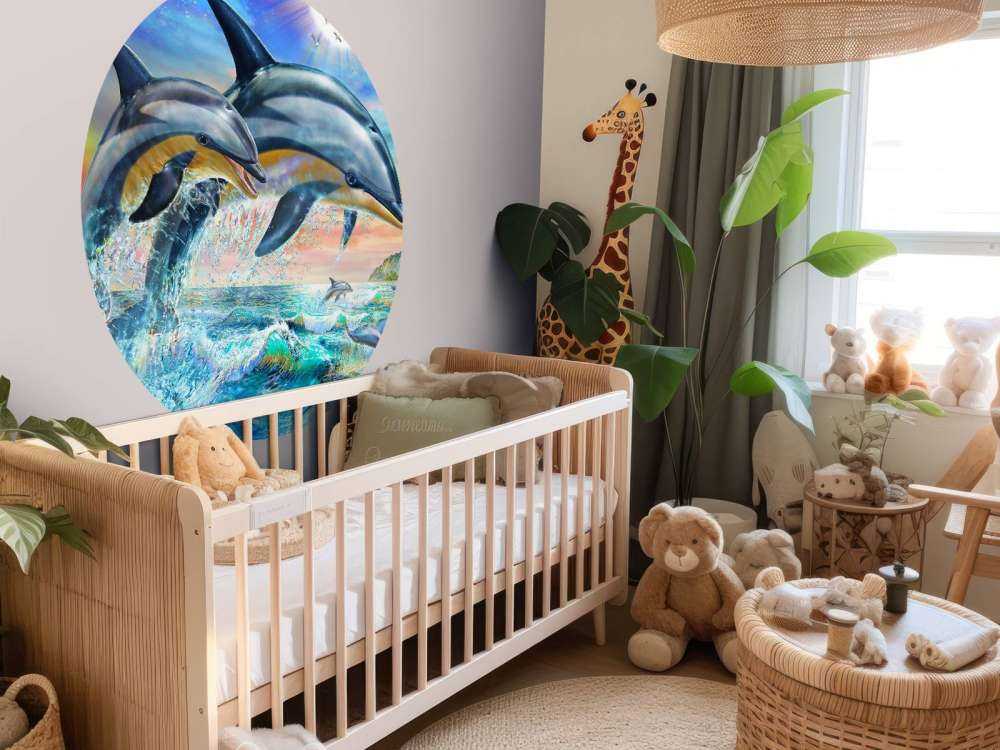 Frazer's Dolphin Mother And Baby