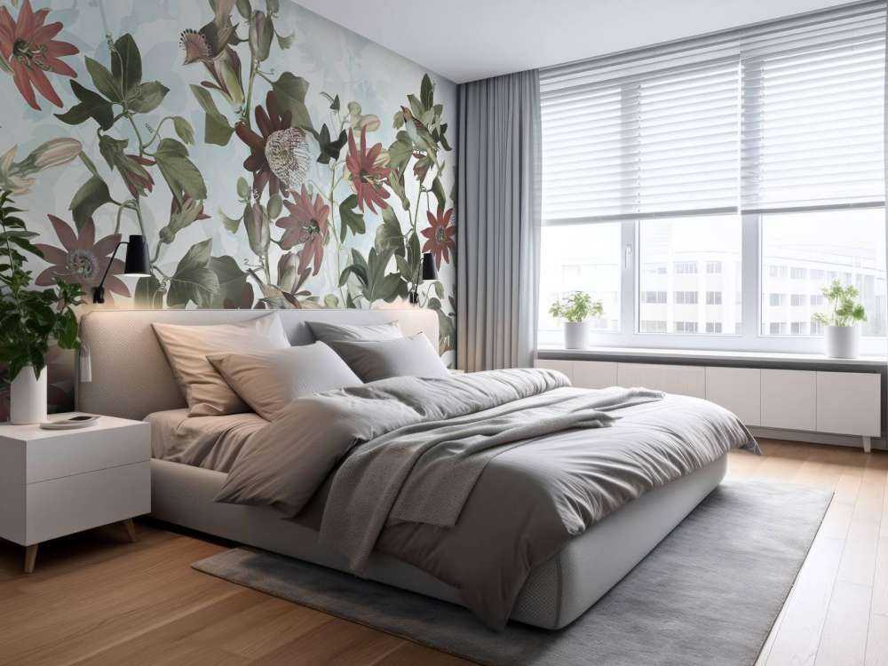 Seven Birds in Enchanted Foliage - Soft Blue