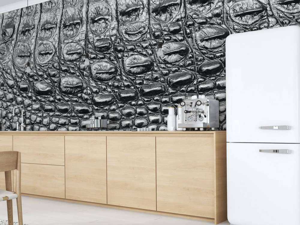 Black crocodile skin