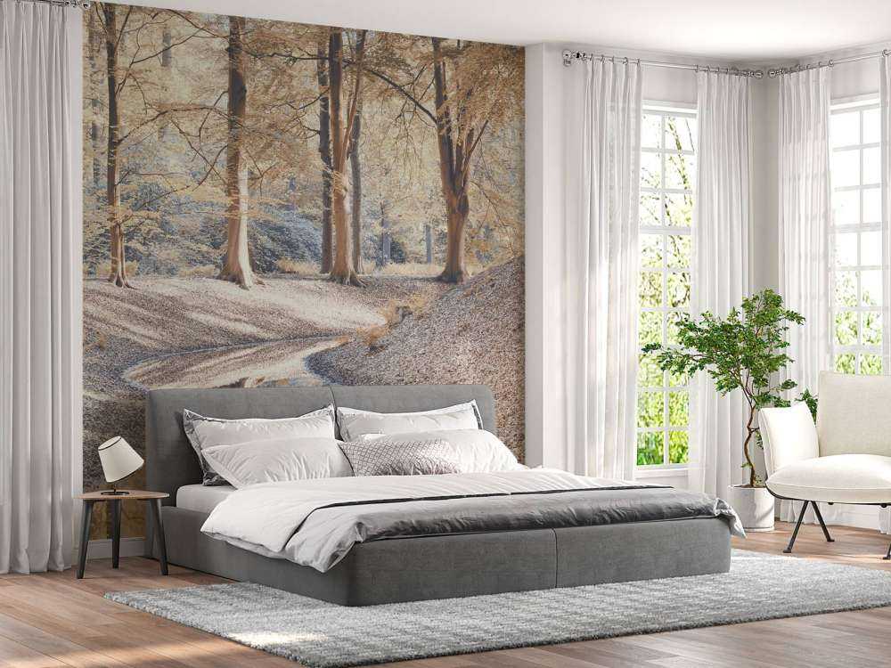 Stream in forest - pastel