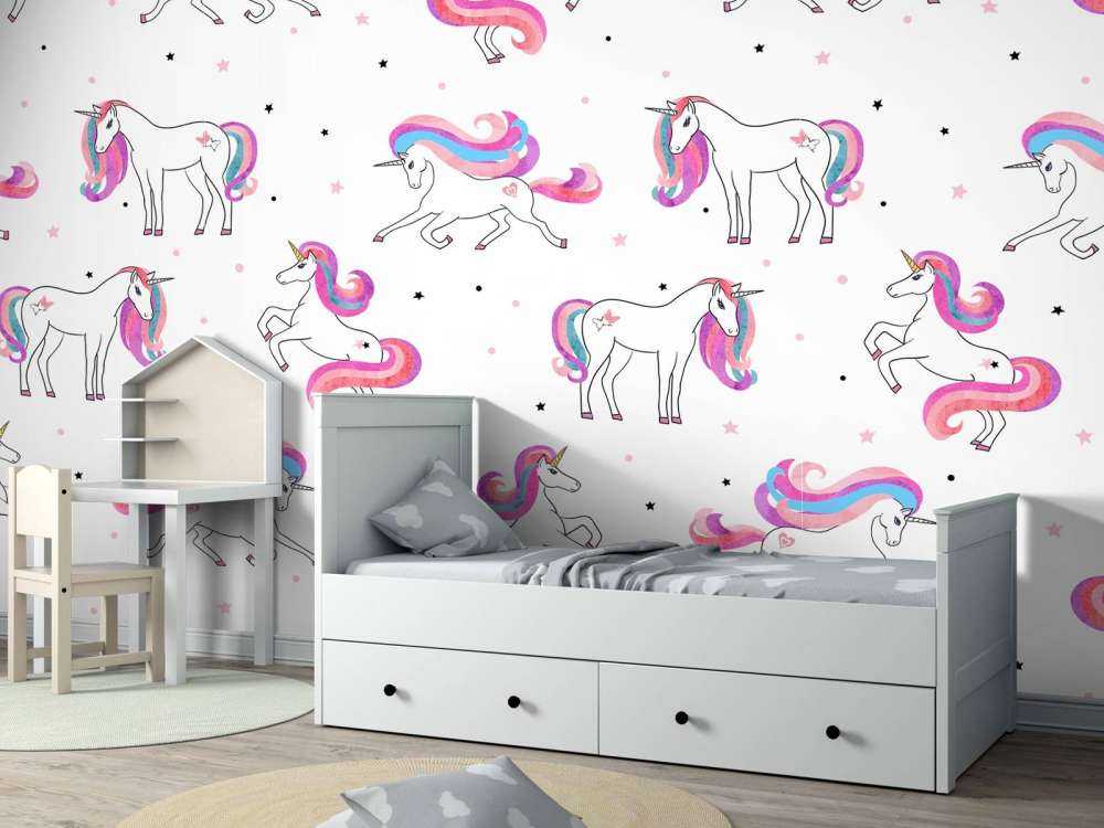 Unicorns with pink moons